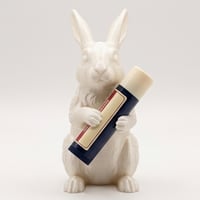 うさぎ（ヒマラヤン）の3Dプリント リップケース シルクホワイト キーホルダー