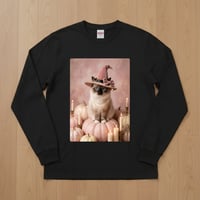 猫（バーマン）長袖Tシャツ ハロウィン限定 ブラック 男女兼用