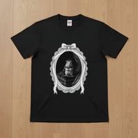 キンクマハムスター半袖Tシャツ ルネサンス風モノクロ ブラック 男女兼用