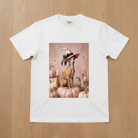 犬（イタリアングレーハウンド）半袖Tシャツ ハロウィン限定 ホワイト 男女兼用