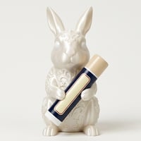 うさぎ（ミニレッキス）の3Dプリント リップケース シルクホワイト キーホルダー