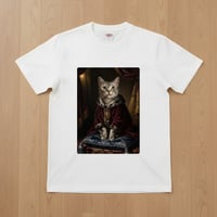 アメリカンショートヘア半袖Tシャツ ルネサンス風カラー ホワイト 男女兼用