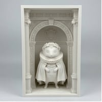 ハリネズミの3Dプリント ブックヌーク 白PLA 本棚インテリア
