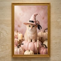 猫（マンチカン）のハロウィン限定アート A3額装インテリア壁掛け