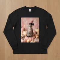 猫（アメリカンショートヘア）長袖Tシャツ ハロウィン限定 ブラック 男女兼用