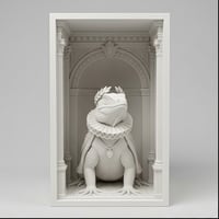 イグアナ（サバクイグアナ）の3Dプリント ブックヌーク 白PLA 本棚インテリア