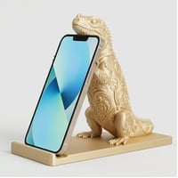 イグアナ（サイイグアナ）のスマホスタンド 卓上 シルクゴールド