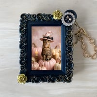 猫バッグチャーム ハロウィン限定 ブラック額縁