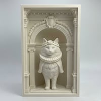 ノルウェージャンフォレストキャットのブックヌーク 3Dプリント 白PLA