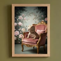 イグアナ（サバクイグアナ）のロココ調アート A4額装インテリア壁掛け