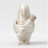 ズグロシロハラインコのリップケース 3Dプリント シルクホワイト キーホルダー