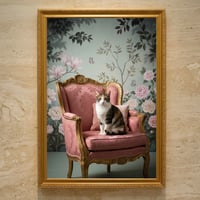 猫（ジャパニーズボブテイル）のロココ調アート A3額装インテリア壁掛け