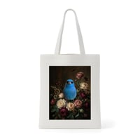 セイキチョウトートバッグ 花の油絵風アート キャンバス地
