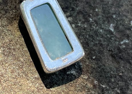 糸魚川翡翠　金山谷　シルバー925ペンダントトップ　ミントグリーン　15mm / Itoigawa Jadeite Silver Pendant