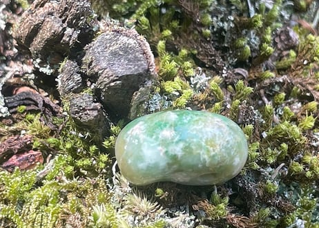 糸魚川翡翠　勾玉　若草色　18mm / Itoigawa Jadeite MAGATAMA