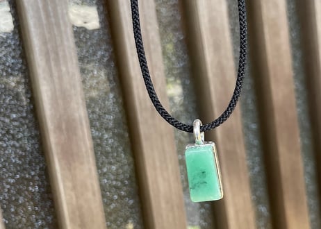 糸魚川翡翠　金山谷　シルバー925ペンダントトップ　ミントグリーン　15mm / Itoigawa Jadeite Silver Pendant