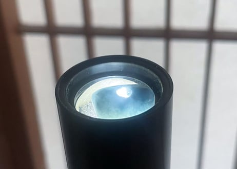 糸魚川翡翠　ラベンダー垂飾ネックレス　本絹紐・入りコン沢青翡翠ビーズ付き　30mm / Itoigawa Jadeite SUISHOKU Necklace