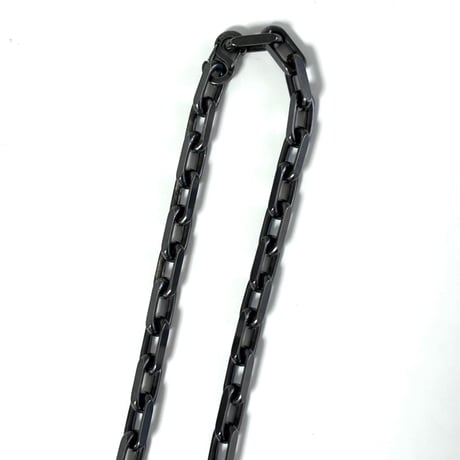 BLACK RECTANGLE LINK CHAIN NECKLACE NK-02