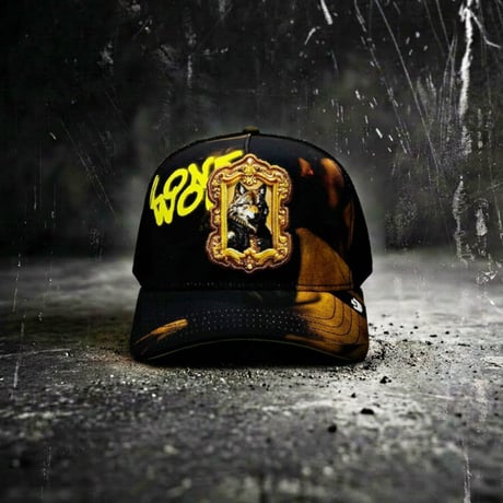 USA買付　GOORIN BROS. WOLF PORTRAIT GRAPHIC TRUCKER CAP BLACK　 US-38