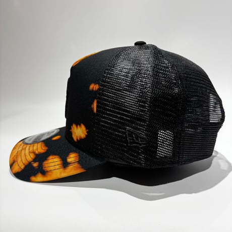 USA買付　USA買付 NEW ERA Boston Red Sox 9FORTY A-Frame Bleach Print Trucker Cap – Black/Orange　 NE-55