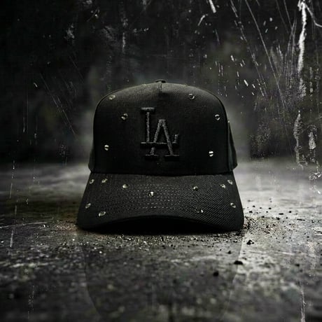 USA買付 Los Angeles Dodgers Studded 9FORTY A-Frame  – Black / Black　NE-64
