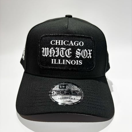 USA買付  Chicago White Sox  Gothic Wordmark Patch 9FORTY A-Frame  – Black NE-62
