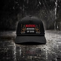 USA買付 FIELD GRADE BEWARE OF DOG オールツイル スナップバックキャップ / BLACK  US-48