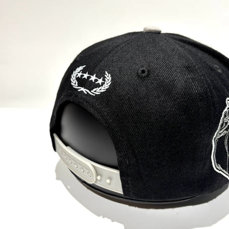 USA買付 FIELD GRADE ROLL 'EM & SMOKE 'EM ウール スナップバックキャップ / BLACK×CEMENT  US-50