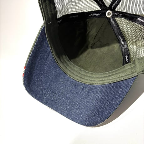 USA買付 ED HARDY LOVE KILLS SLOWLY RHINESTONE TRUCKER MESH CAP OLIVE US-42