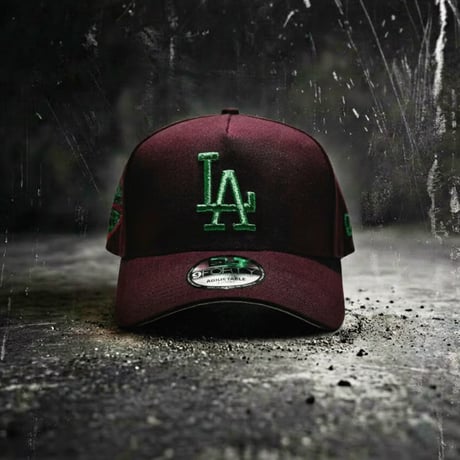 USA買付　NEW ERA Los Angeles Dodgers 9FORTY A-Frame World Series Champions Cap – Burgundy / Green NE-81