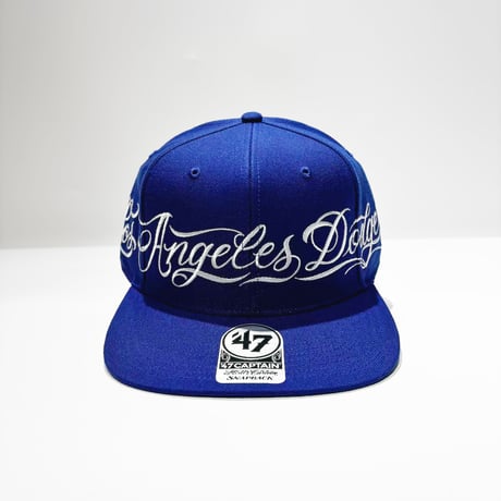 USA買付 ’’47 LOS ANGELES DODGERS CAPTAIN MASTER CARTOON SCRIPT SNAPBACK ROYAL  US-32