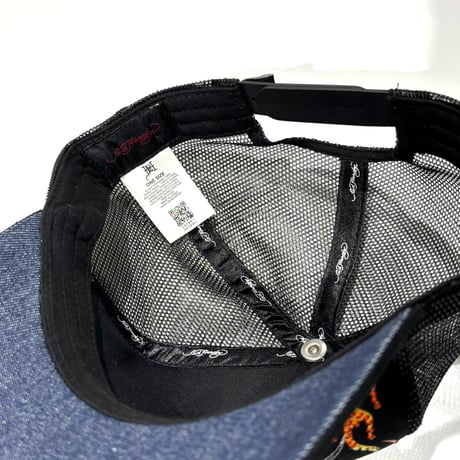 USA買付 ED HARDY COWBOY SKULL RHINESTONE TRUCKER MESH CAP BLACK US-40