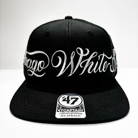 USA買付’47 CHICAGO WHITE SOX CAPTAIN MASTER CARTOON SCRIPT SNAPBACK BLACK　 US-33