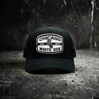 USA買付  CHICAGO WHITE SOX FANATICS TEAM PATCH A-FRAME TRUCKER SNAPBACK CAP – BLACK　 US-20