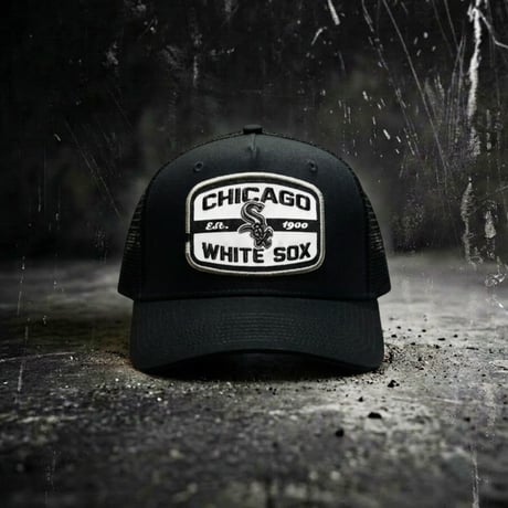 USA買付  CHICAGO WHITE SOX FANATICS TEAM PATCH A-FRAME TRUCKER SNAPBACK CAP – BLACK　 US-20