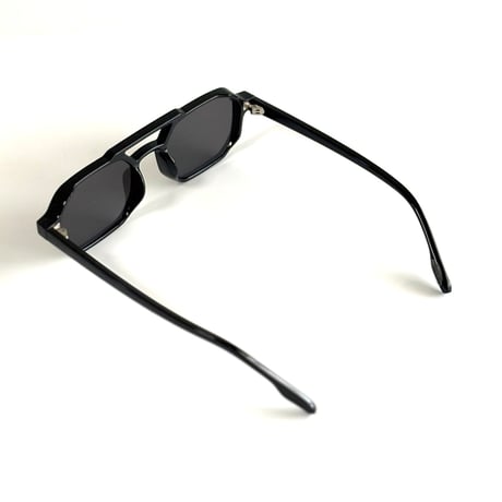 OLD SCHOOL DOUBLE BRIDGE SQUARE SUNGLASSES SG-01