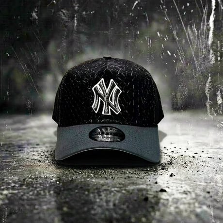 USA買付　NEW ERA 9FORTY A-FRAME NY YANKEES  REPTILE BLACK / CHARCOAL　 NE-53