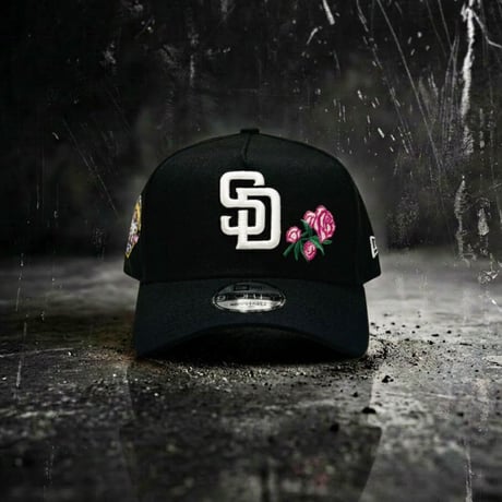 USA買付　NEW ERA 9FORTY A-FRAME SAN DIEGO PADRES ROSE BLACK　NE-115