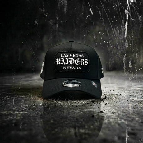 USA買付 Las Vegas Raiders New Era 9FORTY A-Frame Patch Adjustable Cap – Black　NE-66