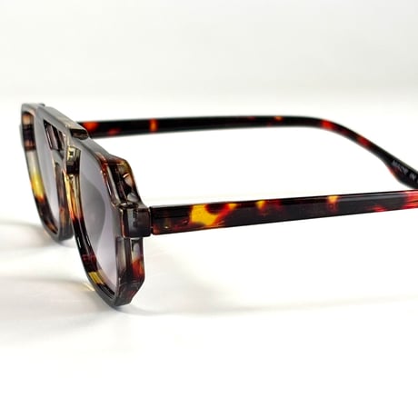 OLD SCHOOL DOUBLE BRIDGE SQUARE SUNGLASSES SG-01