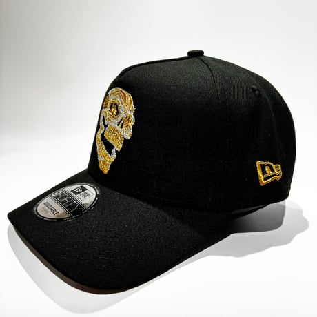 USA買付 Los Angeles Dodgers  Black Gold Skull Edition 9FORTY A-Frame  – Black NE-60
