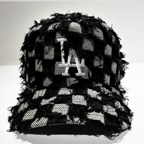 USA買付　9FORTY A-FRAME LOS ANGELES DODGERS “FRAYED CHECKERBOARD” SNAPBACK CAP　NE-86
