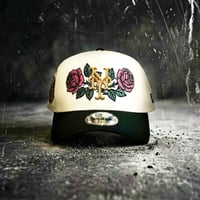 USA買付   NEW YORK METS  “ROSE CHROME” 1969 WORLD SERIES SNAPBACK CAP - CREAM / BLACK　NE-89