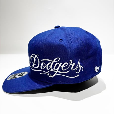 USA買付 ’’47 LOS ANGELES DODGERS CAPTAIN MASTER CARTOON SCRIPT SNAPBACK ROYAL  US-32