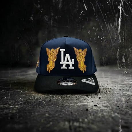 USA買付 LA Angel Embroidery 40th Anniversary 9FIFTY A-Frame – Navy / Black NE-61