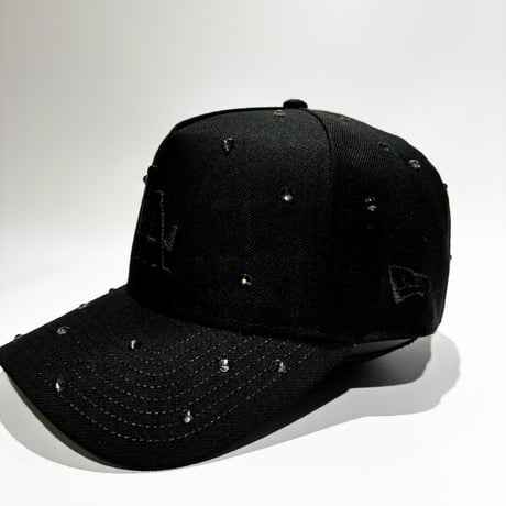 USA買付 Los Angeles Dodgers Studded 9FORTY A-Frame  – Black / Black　NE-64