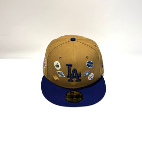 USA買付 NEW ERA 59FIFTY LA DODGERS TRAVEL PATCH CAP / CAMEL × BLUE NE-138