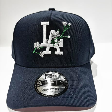 USA買付 NEW ERA 9FORTY A-FRAME LOS ANGELES DODGERS FLORAL CAP NAVY　 NE-95