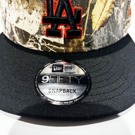 USA買付　NEW ERA 9FIFTY LOS ANGELES DODGERS REALTREE ORANGE POP SNAPBACK CAMO / BLACK　NE-118