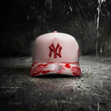 USA買付 Mitchell & Ness New York Yankees  Pink Camo Pro Pinch Fit Snapback Cap  US-29
